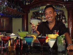 Manny's friendly bartenders make amazing margaritas